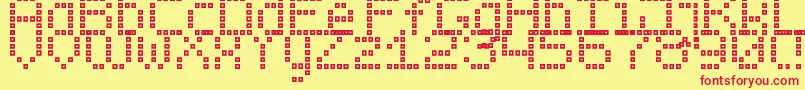 BrickLed7 Font – Red Fonts on Yellow Background