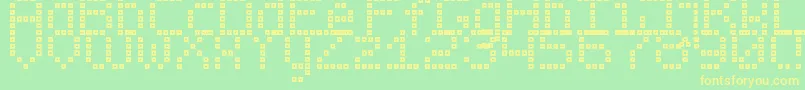 BrickLed7 Font – Yellow Fonts on Green Background