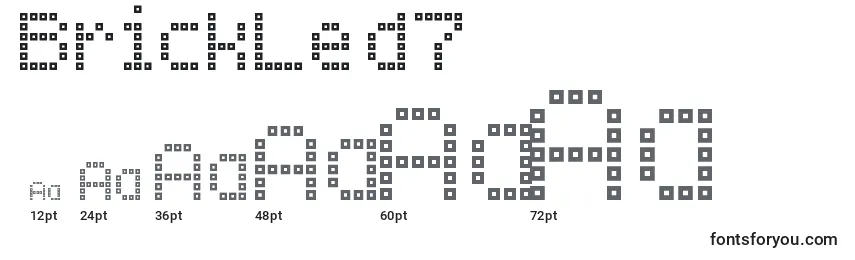 Размеры шрифта BrickLed7