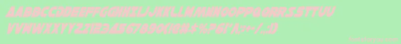 HanSoloCondensedItalic Font – Pink Fonts on Green Background