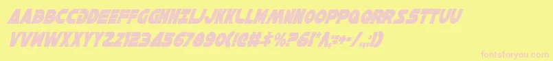 HanSoloCondensedItalic Font – Pink Fonts on Yellow Background