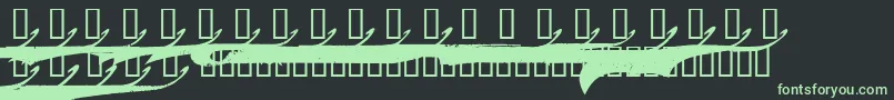 フォントMarcelleSwashes – 黒い背景に緑の文字