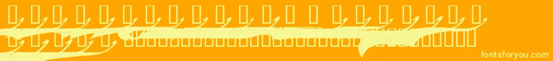 MarcelleSwashes Font – Yellow Fonts on Orange Background