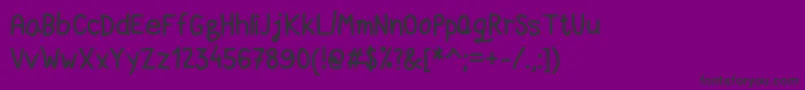 DccMarkerQuick Font – Black Fonts on Purple Background