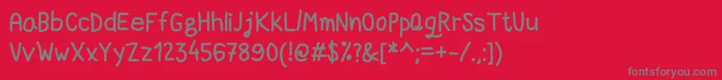 DccMarkerQuick Font – Gray Fonts on Red Background