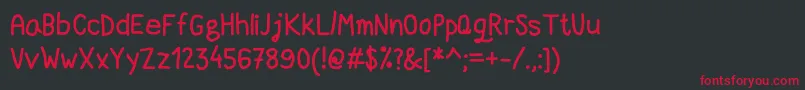 DccMarkerQuick Font – Red Fonts on Black Background