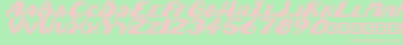 Zerovelo Font – Pink Fonts on Green Background