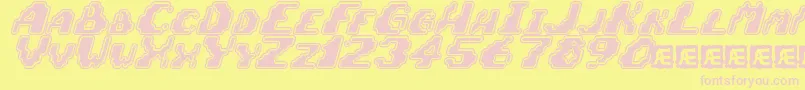 Zerovelo Font – Pink Fonts on Yellow Background