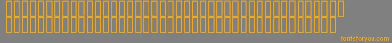 Hydroobjects500 Font – Orange Fonts on Gray Background