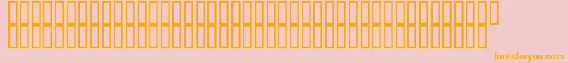 Hydroobjects500-Schriftart – Orangefarbene Schriften auf rosa Hintergrund