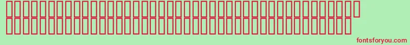 Hydroobjects500 Font – Red Fonts on Green Background