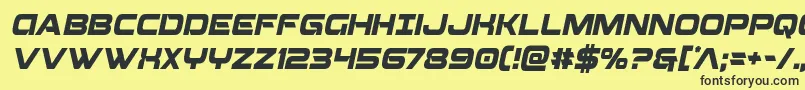 Beamweaponcondital Font – Black Fonts on Yellow Background