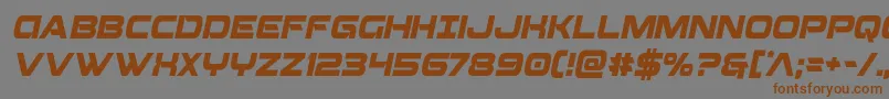 Beamweaponcondital Font – Brown Fonts on Gray Background