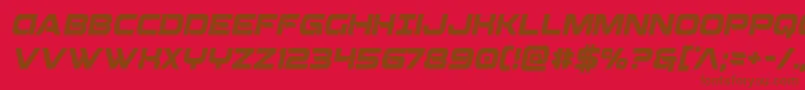 Beamweaponcondital Font – Brown Fonts on Red Background