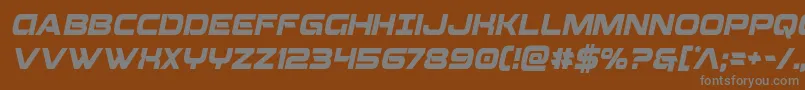Шрифт Beamweaponcondital – серые шрифты на коричневом фоне