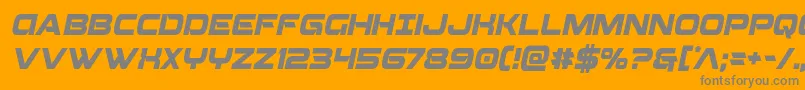 Beamweaponcondital Font – Gray Fonts on Orange Background