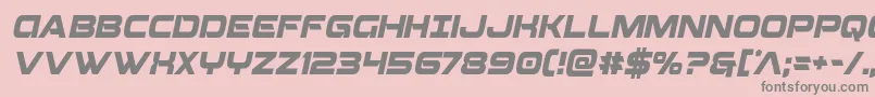 Beamweaponcondital Font – Gray Fonts on Pink Background