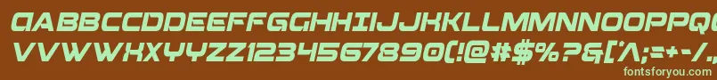 Beamweaponcondital Font – Green Fonts on Brown Background