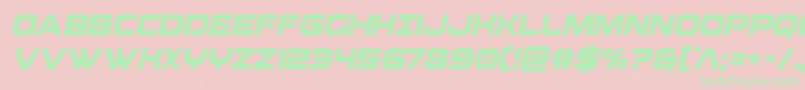 Beamweaponcondital Font – Green Fonts on Pink Background
