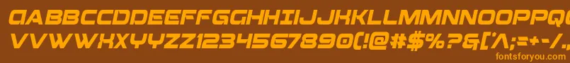 Beamweaponcondital Font – Orange Fonts on Brown Background
