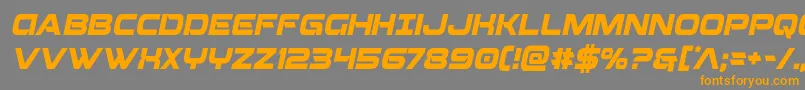 Beamweaponcondital Font – Orange Fonts on Gray Background