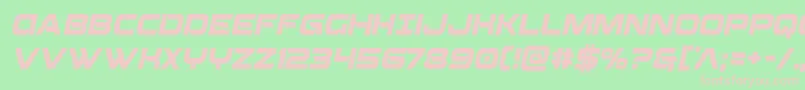 Beamweaponcondital Font – Pink Fonts on Green Background