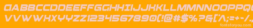 Beamweaponcondital Font – Pink Fonts on Orange Background