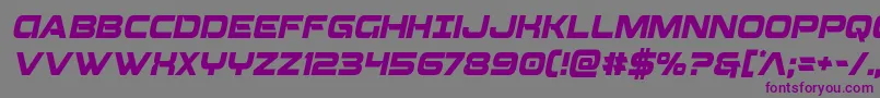Beamweaponcondital Font – Purple Fonts on Gray Background