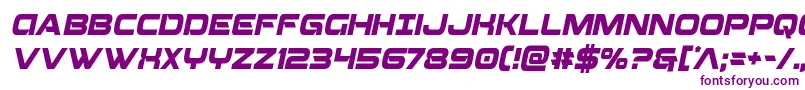 Beamweaponcondital Font – Purple Fonts on White Background
