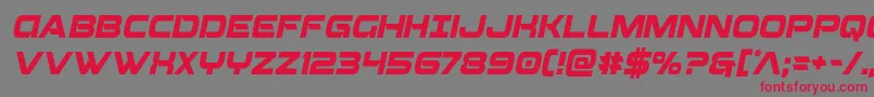 Beamweaponcondital Font – Red Fonts on Gray Background