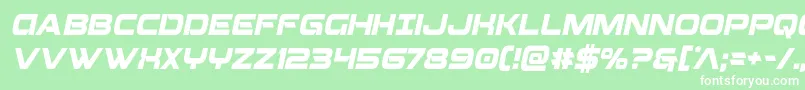 Beamweaponcondital Font – White Fonts on Green Background