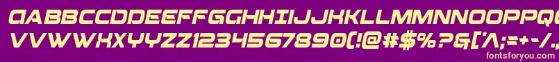 Beamweaponcondital Font – Yellow Fonts on Purple Background