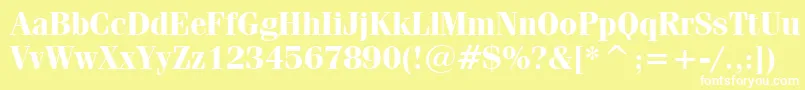 Feniceb Font – White Fonts on Yellow Background