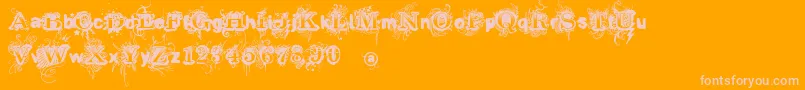 Vtksrevolt Font – Pink Fonts on Orange Background