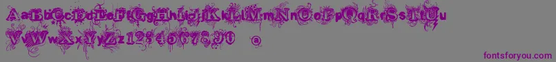 Vtksrevolt Font – Purple Fonts on Gray Background