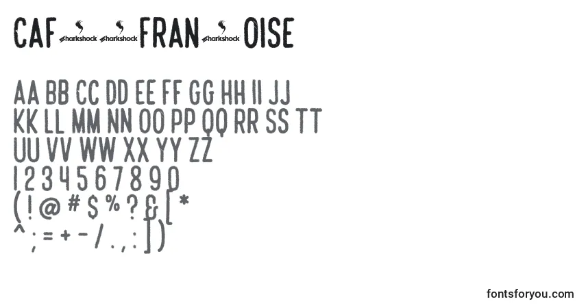 Шрифт CafРІFranР·oise – алфавит, цифры, специальные символы