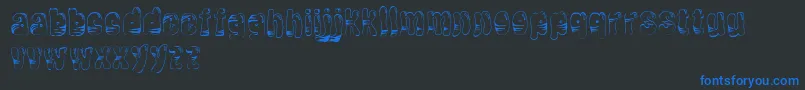TigerballoonRegular Font – Blue Fonts on Black Background
