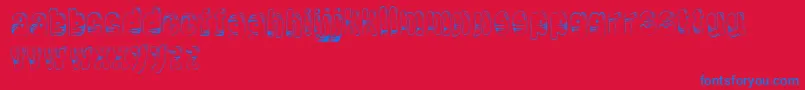 TigerballoonRegular Font – Blue Fonts on Red Background