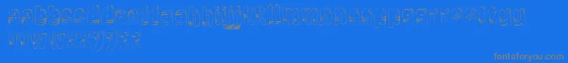 TigerballoonRegular Font – Gray Fonts on Blue Background