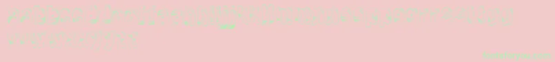 TigerballoonRegular Font – Green Fonts on Pink Background