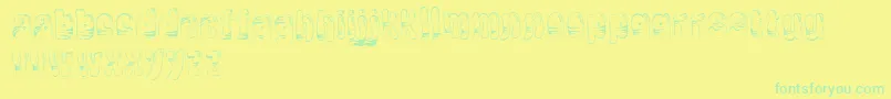 Шрифт TigerballoonRegular – зелёные шрифты на жёлтом фоне