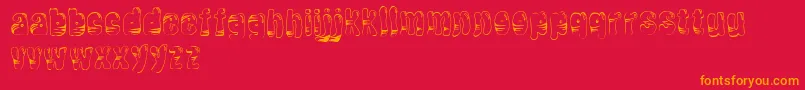 TigerballoonRegular Font – Orange Fonts on Red Background
