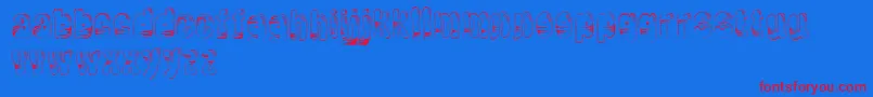 TigerballoonRegular Font – Red Fonts on Blue Background