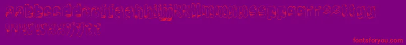 TigerballoonRegular Font – Red Fonts on Purple Background