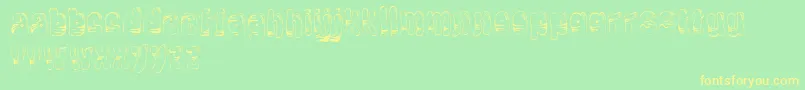 TigerballoonRegular Font – Yellow Fonts on Green Background