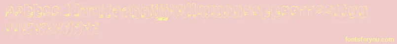 TigerballoonRegular-Schriftart – Gelbe Schriften auf rosa Hintergrund