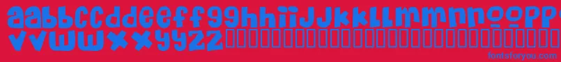 Massiveheadache Font – Blue Fonts on Red Background