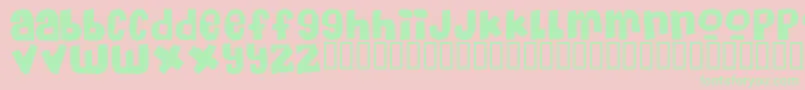 Massiveheadache Font – Green Fonts on Pink Background