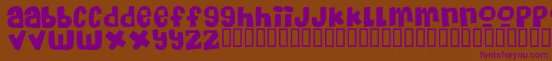 Massiveheadache-Schriftart – Violette Schriften auf braunem Hintergrund