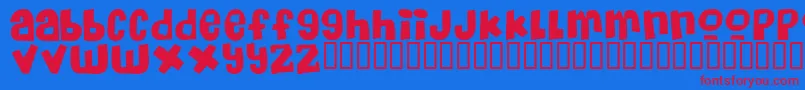 Massiveheadache Font – Red Fonts on Blue Background